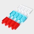 Набор форм для мороженого Доляна «Эскимо», 3 шт., силикон, 20×12 см - Фото 6