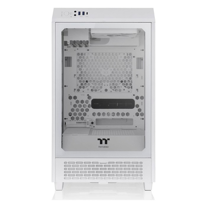 Корпус Thermaltake The Tower 200 белый без БП miniITX 11x120mm 5x140mm 2xUSB3.0 audio bott   1064980 - фото 51592164