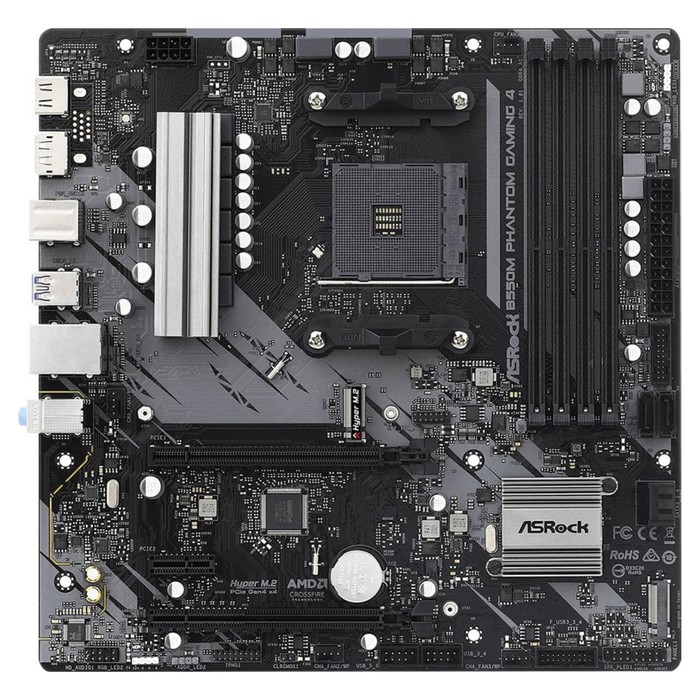 Материнская плата Asrock B550M PHANTOM GAMING 4 Soc-AM4 AMD B550 4xDDR4 mATX AC`97 8ch(7.1)   106498 - фото 51618220