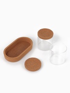 Набор органайзеров для ватных палочек и дисков, 17.5×10×10 см, прозрачный/коричневый - Фото 4