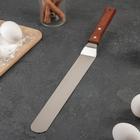 Кондитерская лопатка - палетка, изогнутая, 41 см, рабочая часть 29.5 см, коричневая - Фото 1