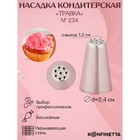 Насадка кондитерская KONFINETTA «Травка», d=2.4 см, выход d=1.2 см, нержавеющая сталь, форма МИКС - Фото 1