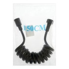 Шланг для гигиенической лейки ZEIN 4166, 1/2‘‘, ПВХ, 150 см, спиральный, черный - фото 807728605