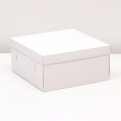 Коробка подарочная складная, упаковка, крышка - дно, белая, 25×25×12 см