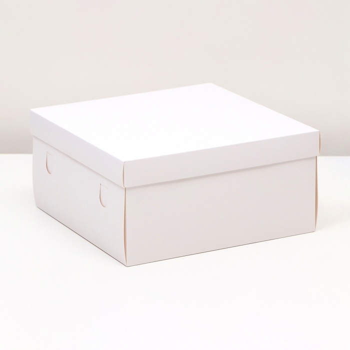 Коробка складная, крышка-дно, белая, 25 х 25 х 12 см