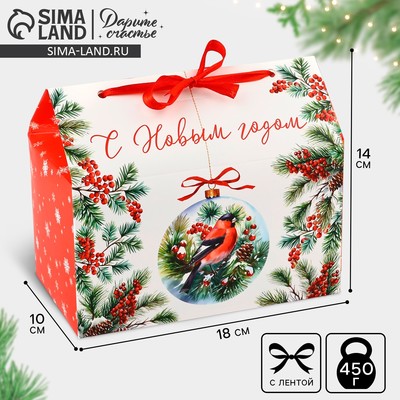 Коробка для сладостей «С Новым годом», 10×18×14 см