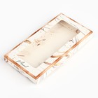 Коробка для шоколада «Мрамор», с окном, 16.4 х 8.4 х 1.7 см - фото 321779064