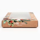 Коробка для шоколада «Еловые веточки», с окном, 9.4 х 1.7 х 18.4 см, Новый год - Фото 4