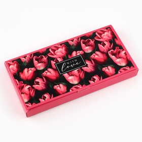 Коробка подарочная сборная «Тюльпаны», 20 х 2 х 10 см