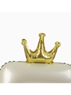 Шар фольгированный 42" «Цифра 5 с короной» на подставке, цвет взбитые сливки - Фото 4