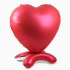 Шар фольгированный 65" «Сердце гигант», на подставке, цвет красный, под воздух - Фото 2