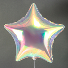 Шар фольгированный 18" «Звезда», цвет прозрачный перламутровый градиент - фото 9730747