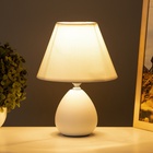 Лампа настольная "Маркиза" 1х40Вт Е14 белый 18,5х18,5х27см - фото 24613660