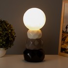 Лампа настольная «Амани» 1×40 Вт Е14 белый/кофе 11.5×11.5×28 см - Фото 2