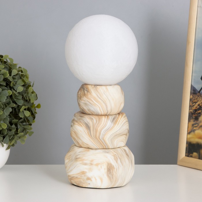 Лампа настольная «Амани» 1×40 Вт Е14 бежевый 11.5×11.5×28 см - Фото 1