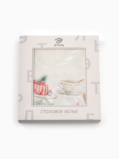 Скатерть новогодняя «Этель» New Years treat, d=150 см ±3 см с ВГМО, 100% хлопок, саржа 190 г/м²