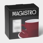 Кофейная пара Magistro Coffee time, чашка 80 мл, блюдце d=12.5 см, фарфор, красная - Фото 9