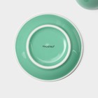 Кофейная пара Magistro Coffee time, 2 предмета: чашка 80 мл, блюдце d=12.5 см, фарфор, бирюзовая - Фото 5