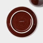 Кофейная пара Magistro Coffee time, 2 предмета: чашка 280 мл, блюдце d=15.5 см, фарфор, коричневая - Фото 5