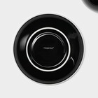 Кофейная пара Magistro Coffee time, чашка 300 мл, блюдце d=15.5 см, фарфор, чёрная - Фото 5