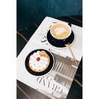 Кофейная пара Magistro Coffee time, 2 предмета: чашка 200 мл, блюдце d=14.5 см, фарфор, чёрная - Фото 7