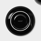 Кофейная пара Magistro Coffee time, 2 предмета: чашка 200 мл, блюдце d=14.5 см, фарфор, чёрная - Фото 5