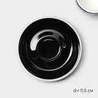 Кофейная пара Magistro Coffee time, чашка 80 мл, блюдце d=11.5 см, фарфор, чёрная - Фото 3