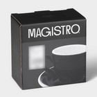 Кофейная пара Magistro Coffee time, чашка 80 мл, блюдце d=11.5 см, фарфор, чёрная - Фото 9