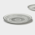 Тарелки Magistro Hypnose, 25.7×2.5 см, набор 2 шт., фарфор, чёрные, белые - Фото 4