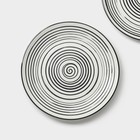 Тарелки Magistro Hypnose, 25.7×2.5 см, набор 2 шт., фарфор, чёрные, белые - Фото 5