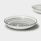 Тарелки глубокие Magistro Hypnose, 900 мл, 23×4.5 см, набор 2 шт., фарфор, белые - Фото 4