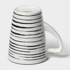 Кружка Magistro Hypnose, 350 мл, фарфор, белая - Фото 3