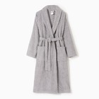 Халат махровый мужской LoveLife «Муссон», размер M, серый - Фото 1