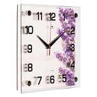 Часы настенные интерьерные «Лаванда», бесшумные, плавный ход, 25×25 см - Фото 2