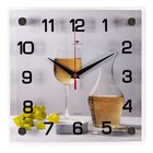 Часы настенные кухонные "Винный брейк", бесшумные, 25 х 25 см, АА - фото 321780219