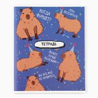 Тетрадь в клетку, 36 л., А5, на скрепке, блок №1 «Капибара» МИКС - Фото 7