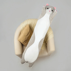 Мягкая игрушка-подушка «Котик», 130 см, цвет серый - фото 4470626