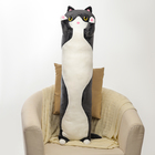 Мягкая игрушка-подушка «Котик», 110 см, цвет чёрный - фото 321780480