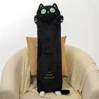 Мягкая игрушка-подушка «Кот», 90 см, цвет чёрный - фото 321780502