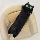 Мягкая игрушка-подушка «Кот», 90 см, цвет чёрный - фото 4470655