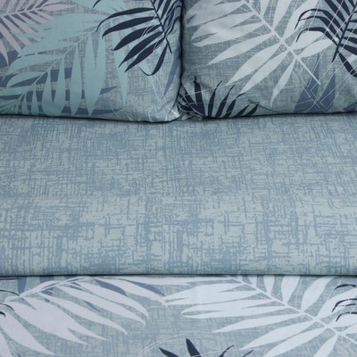 Постельное бельё евро «Этель» Areca palm, поплин