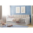 Кровать Морти с мягкой спинкой Бали, 900х2000 Серый/Серый/Белый - фото 110659730