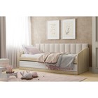 Кровать односпальная «Оливия», с мягкой спинкой «Бали», 900×2000 мм, цвет белое дерево/дуб сонома - Фото 1