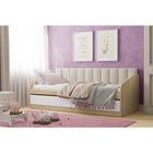 Кровать односпальная «Фанк», с мягкой спинкой «Бали», 900×2000 мм, цвет белый/дуб сонома - Фото 1