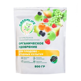 Органическое удобрение для плодово - ягодных культур Greenlife, гранулированное, 800 г