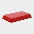 Противень Доляна «Ренард. Прямоугольник», 28.5×19.5×3 см, антипригарное покрытие, красный - Фото 4