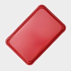 Противень Доляна «Ренард. Прямоугольник», 28×18,5×3,5 см, антипригарное покрытие, цвет красный - Фото 6