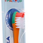Зубная щетка на присоске MASTER DENT для детей, СИНИЙ ТРАКТОР, оранжевая - Фото 3