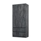 Шкаф 2х дверный City, 802×454×1800 мм, комбинированный, цвет цемент тёмный молет / ателье - Фото 6