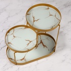 Органайзер для хранения, 3 секции, 30×17×26.5 см, цвет золотистый, белый - Фото 5